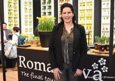 Brenda Willemse of Roma Nova, a hatchery from the Netherlands presenting a wide assortment bulb products.